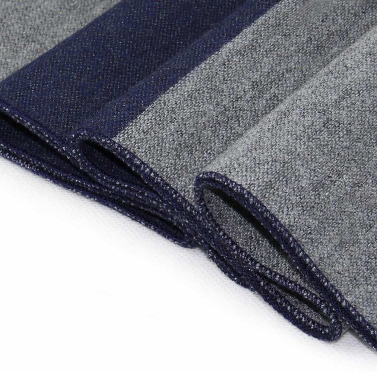 define essentials Men's Winter Warm Long Soft Plaid Scarf with Tassels, Soft Classic mens scraves - Image 2